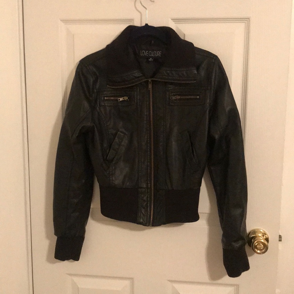 Faux leather jacket